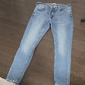 Zara Light Blue Denim Pants